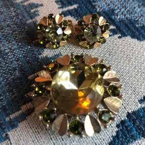 Vintage Avon earring/brooch set EUC